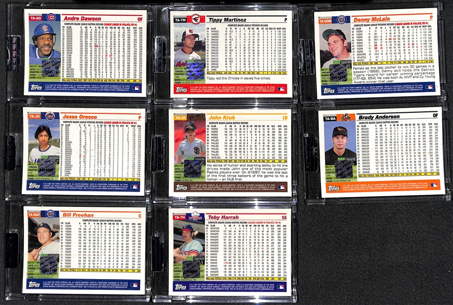 Lot Of 20 2005 Topps Chrome Retired Autograph Cards w. Andre Dawson