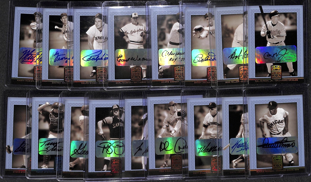 Lot Of 17  2005 Donruss Greats Autograph Cards w. Ripken