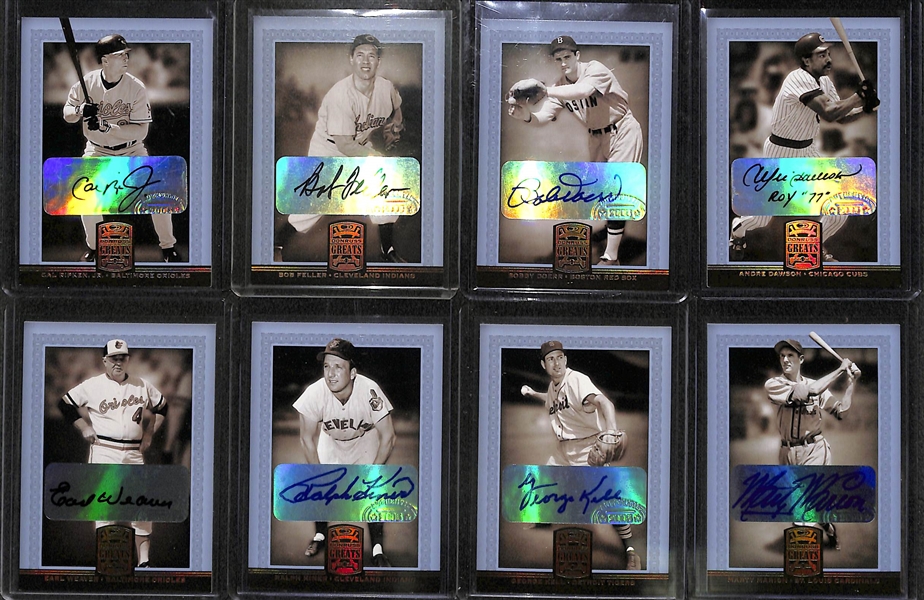Lot Of 17  2005 Donruss Greats Autograph Cards w. Ripken
