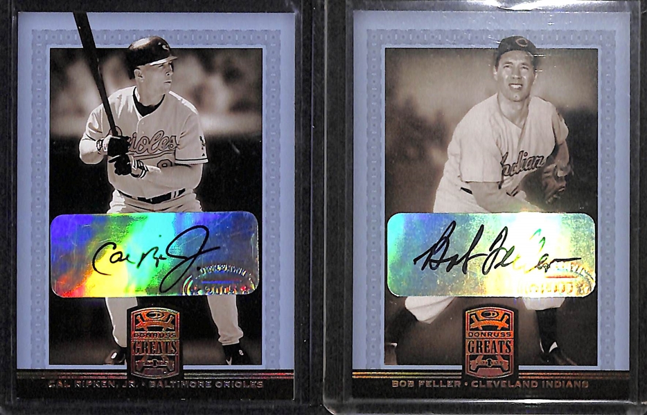 Lot Of 17  2005 Donruss Greats Autograph Cards w. Ripken