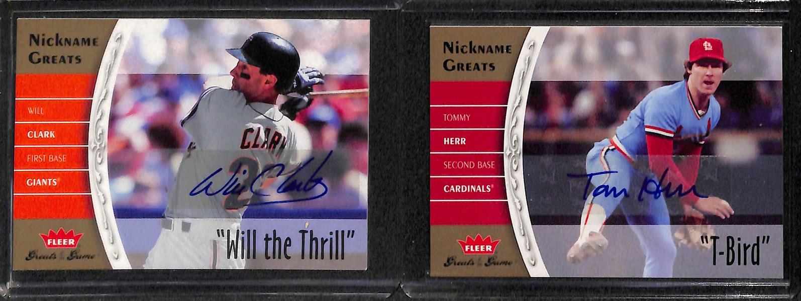 Lot Of 9 2006 Fleer Greats Autograph Cards w. Ripken & Musial 
