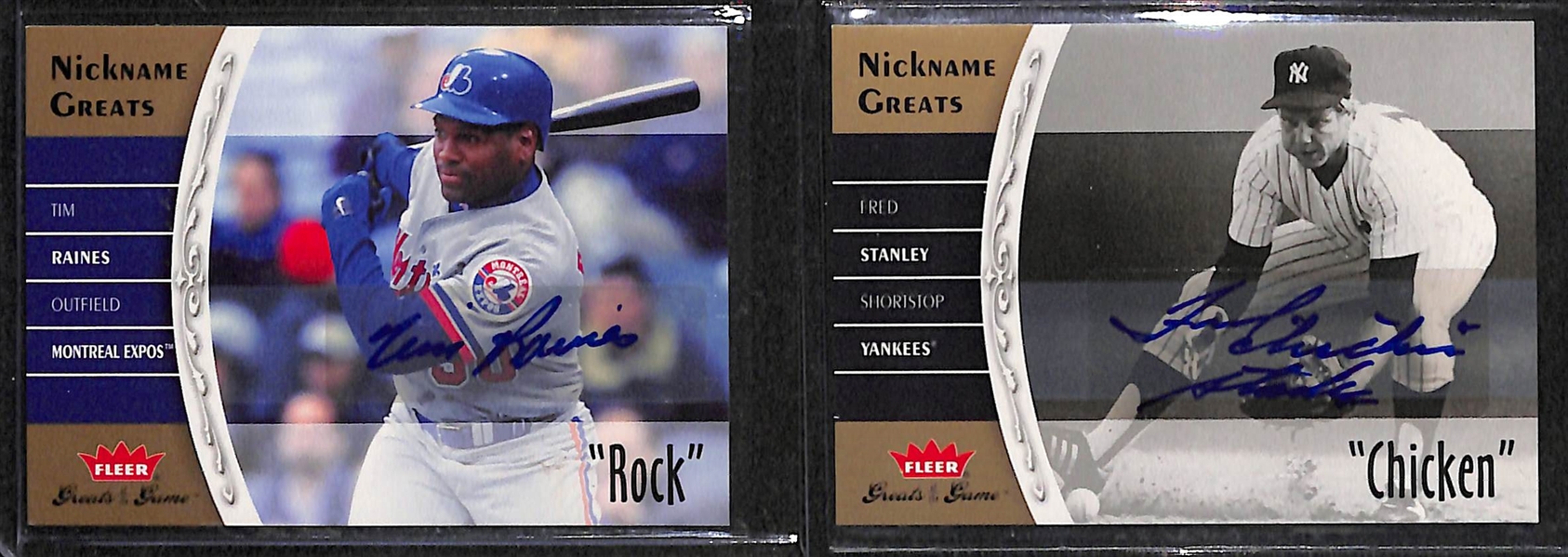 Lot Of 9 2006 Fleer Greats Autograph Cards w. Ripken & Musial 