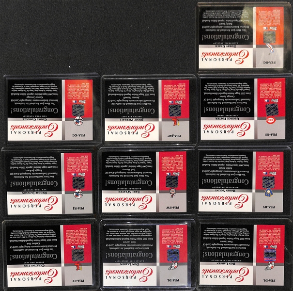Lot Of 10 2005 Topps Pristine Legends Autograph Card w. Yount & Jackson