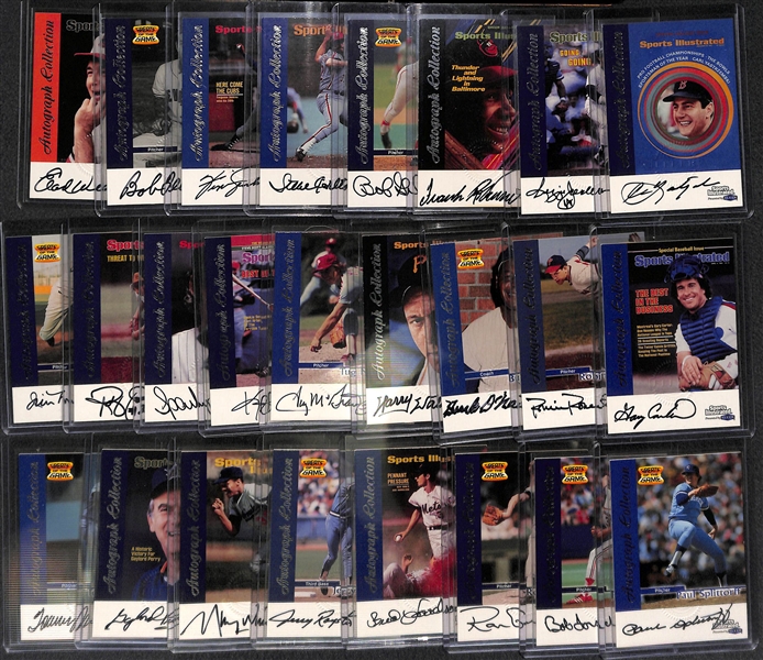 Lot Of 25 1999 Fleer Greats Autograph Cards w. Yaz, Jackson, Robinson