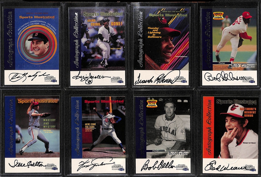 Lot Of 25 1999 Fleer Greats Autograph Cards w. Yaz, Jackson, Robinson