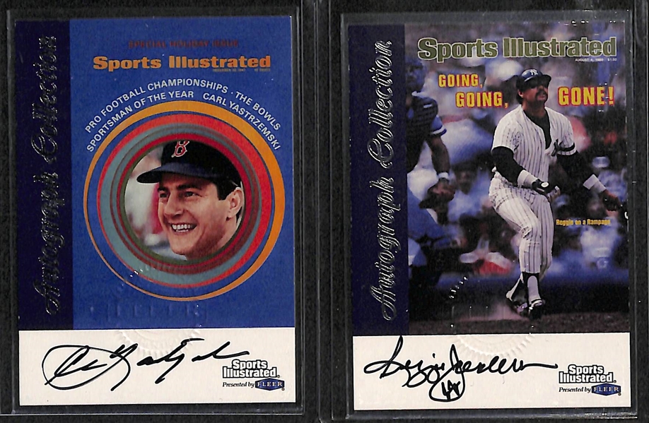 Lot Of 25 1999 Fleer Greats Autograph Cards w. Yaz, Jackson, Robinson