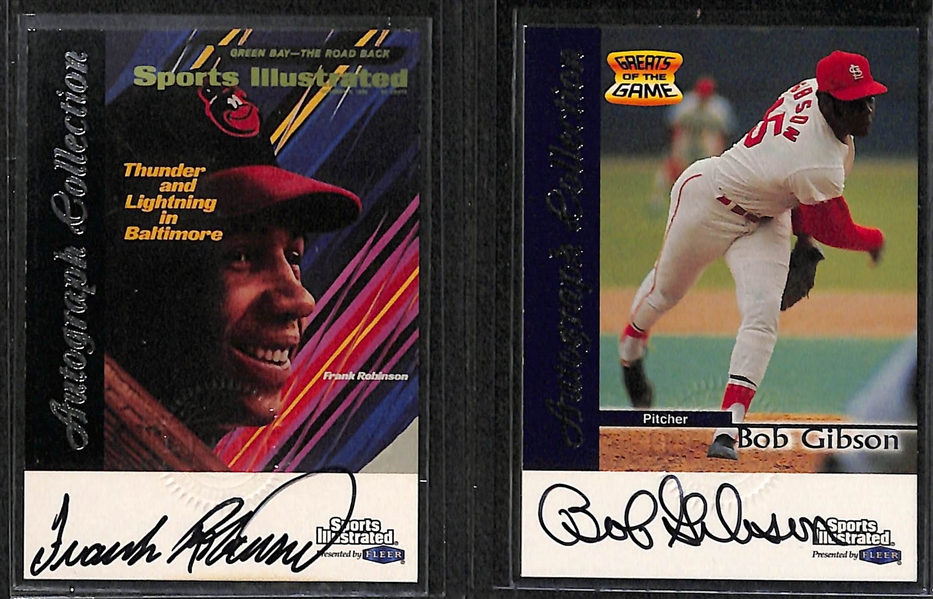 Lot Of 25 1999 Fleer Greats Autograph Cards w. Yaz, Jackson, Robinson