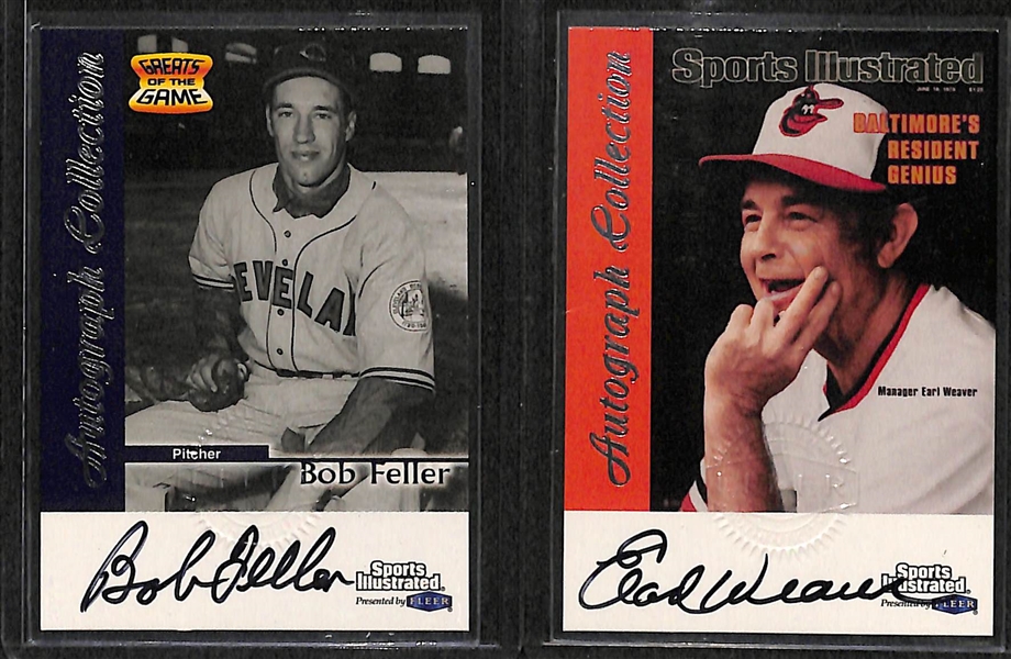 Lot Of 25 1999 Fleer Greats Autograph Cards w. Yaz, Jackson, Robinson