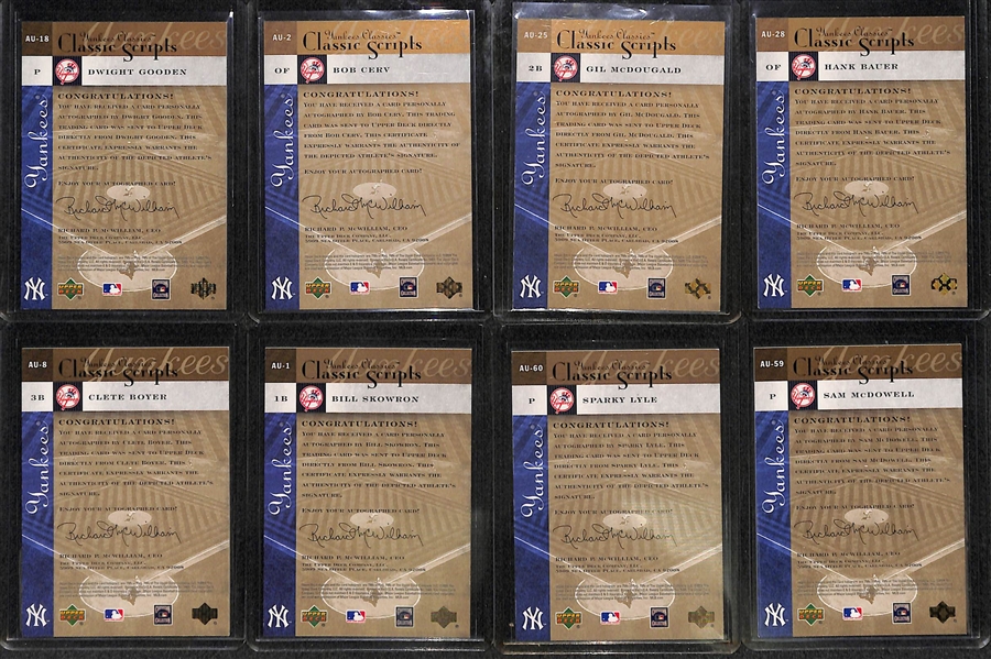 Lot Of 33 2004 Upper Deck Yankee Classics Autograph Cards w. Gooden & Larson