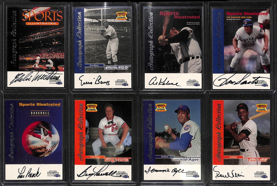 Lot Of 25 1999 Fleer Sports Illustrated Autograph Cards w. Matthews, Banks, Kaline