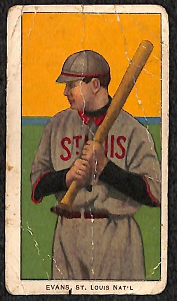 Lot of (2) 1909 T206 Polar Bear St. Louis Cardinals - Vic Willis (HOF, Throwing) and Steve Evans