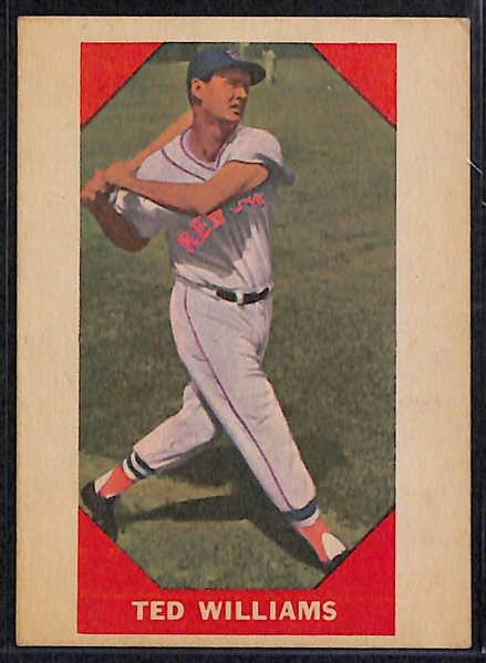 Lot of (5) Vintage Ted Williams Cards w/ 1960 Fleer