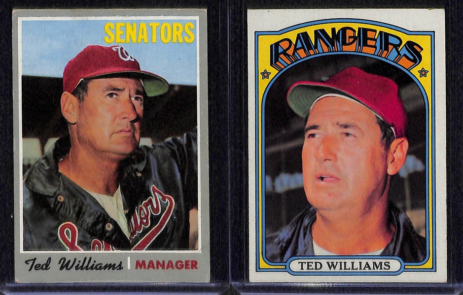 Lot of (5) Vintage Ted Williams Cards w/ 1960 Fleer