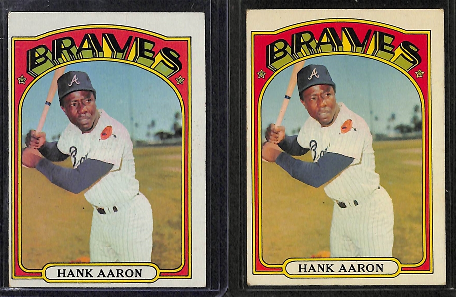Lot of (7) Vintage Hank Aaron Cards w/ 1968 Topps