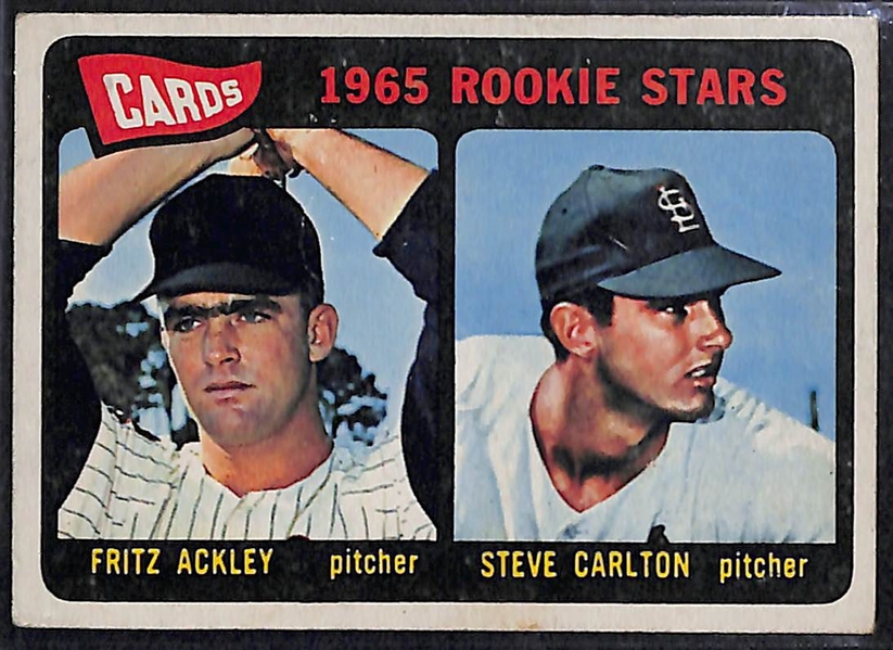 Lot of (5) Vintage Steve Carlton Cards w/ 1965 Rookie Card!