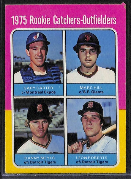 Lot of (4) 1975 Topps HOFer Rookie Cards w/ (2) Brett, Yount, and G. Carter