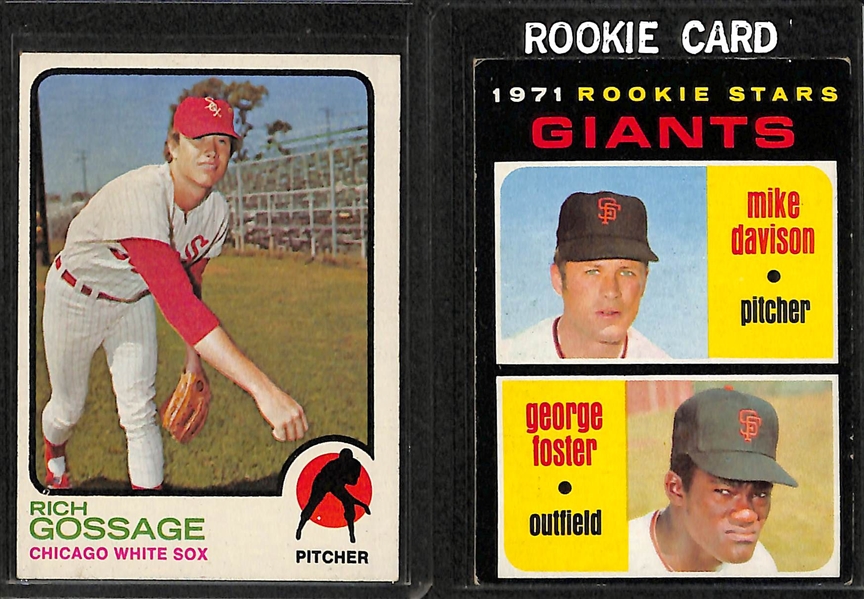 Lot of (13) 1970s Baseball Rookie Cards inc. Munson, Gossage, and (2) Winfield