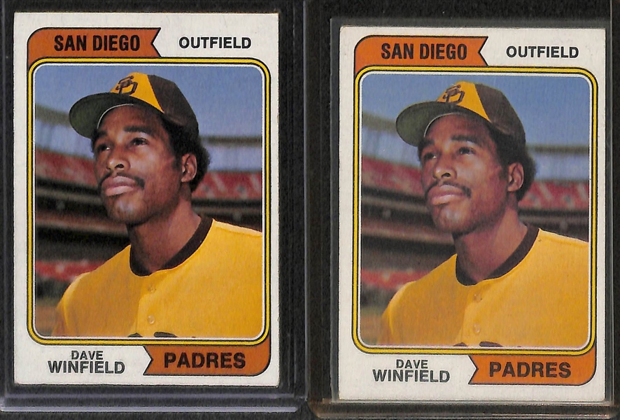 Lot of (13) 1970s Baseball Rookie Cards inc. Munson, Gossage, and (2) Winfield
