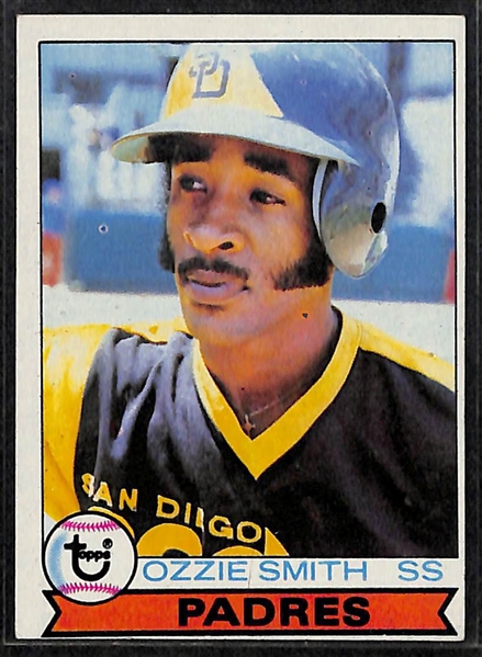 Rickey Henderson 1980 Rookie and (3) Ozzie Smith 1979 Rookies