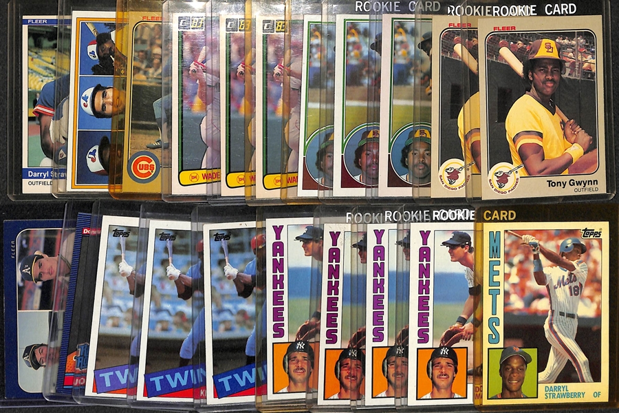 Lot of (21) Baseball Rookies - Stars and HOFer (inc. 5 Tony Gwynn)