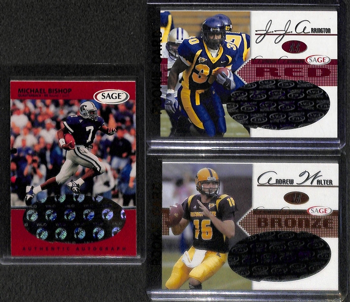 Lot of (16) Certified Football Cards inc. RARE 1996 Signature OJ Simpson