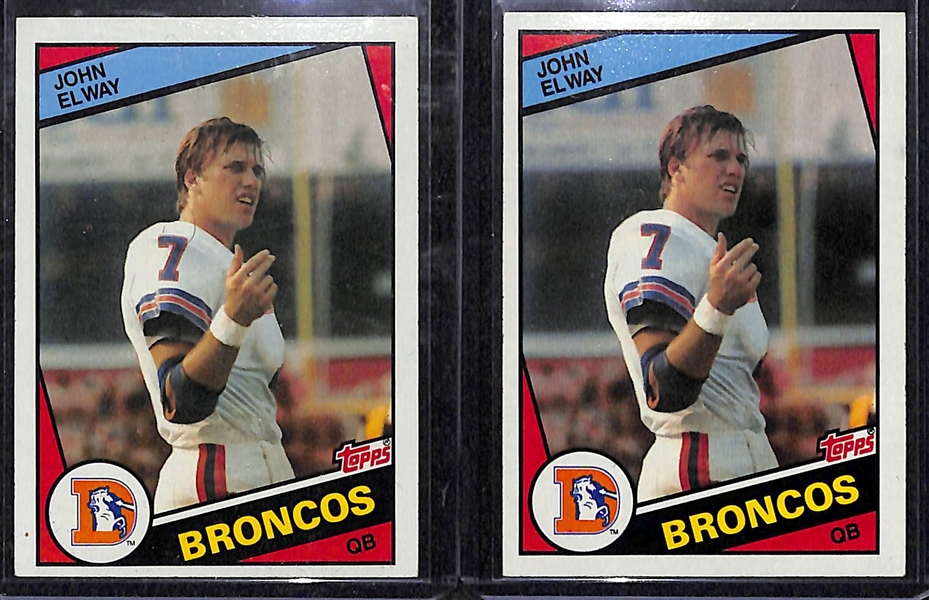 Lot of (2) 1984 John Elway Rookies (Pack Fresh)