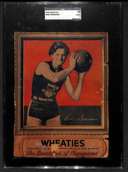 1935 Wheaties Babe Didrikson SGC 1