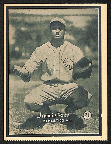 3 1931 W517 Baseball Cards w. Foxx - Simmons - Cochrane
