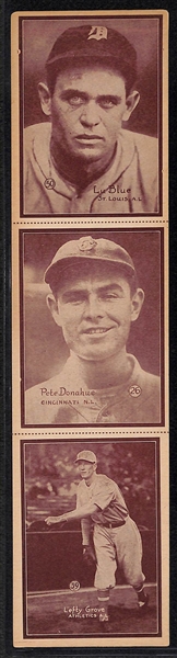 1931 W517 Uncut Sheet w. Lefty Grove RARE