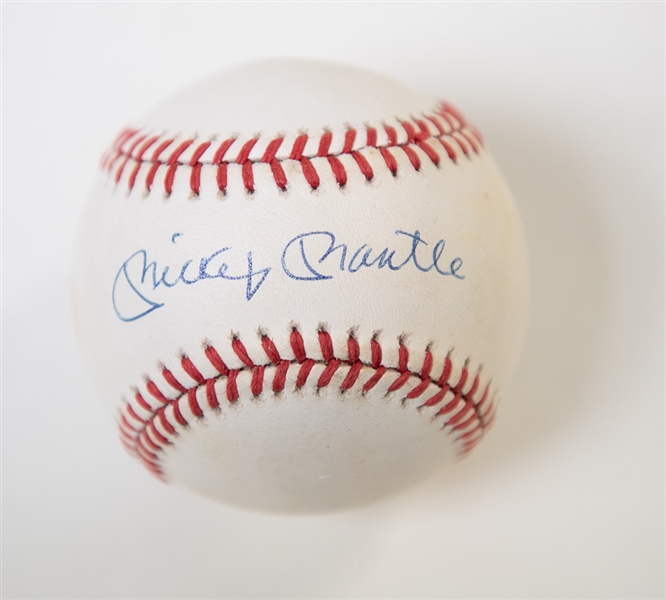Mickey Mantle Signed American League Baseball - JSA LOA