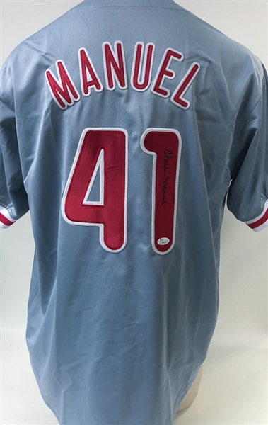 Charlie Manuel Signed Philadelphia Phillies Jersey - JSA