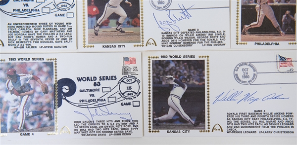 Lot of 11 Autographed First Day Covers from the 1980 & 1983 World Series w. Mike Schmidt