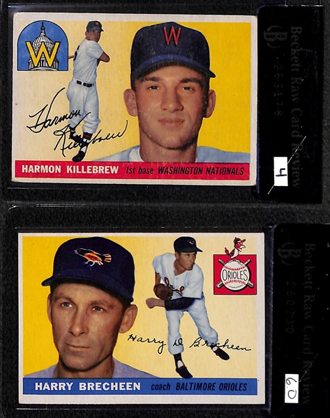 1955 Topps Baseball Near Complete Set w. Hank Aaron BVG 3.5 & Jackie Robinson BVG 3