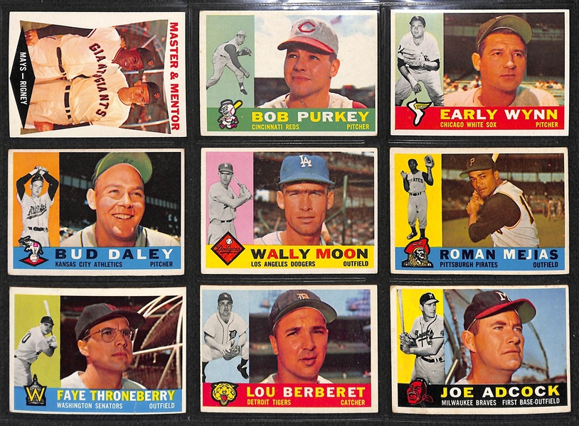 1960 Topps Complete Set w. #160 Mantle/Boyer PSA 6 & #563 Mantle All Star PSA 7