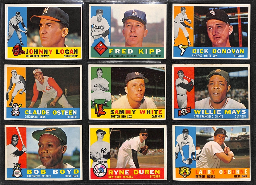 1960 Topps Complete Set w. #160 Mantle/Boyer PSA 6 & #563 Mantle All Star PSA 7