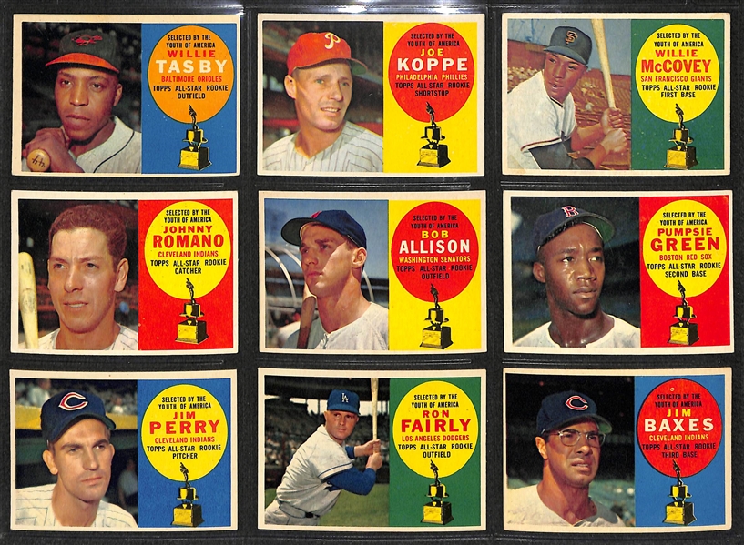 1960 Topps Complete Set w. #160 Mantle/Boyer PSA 6 & #563 Mantle All Star PSA 7