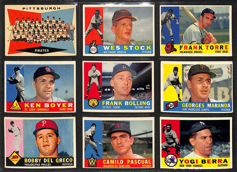 1960 Topps Complete Set w. #160 Mantle/Boyer PSA 6 & #563 Mantle All Star PSA 7