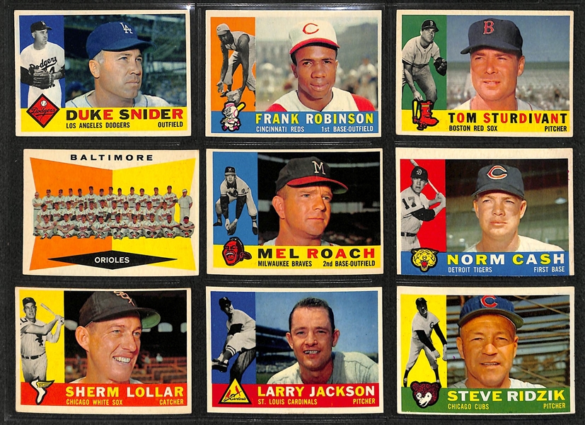 1960 Topps Complete Set w. #160 Mantle/Boyer PSA 6 & #563 Mantle All Star PSA 7