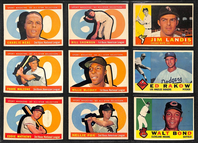 1960 Topps Complete Set w. #160 Mantle/Boyer PSA 6 & #563 Mantle All Star PSA 7