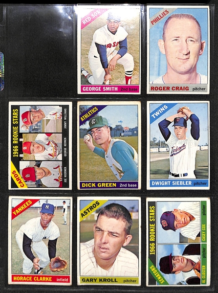Lot of 33 - 1966 Topps Baseball High Number Cards w. 17 Short Print Cards