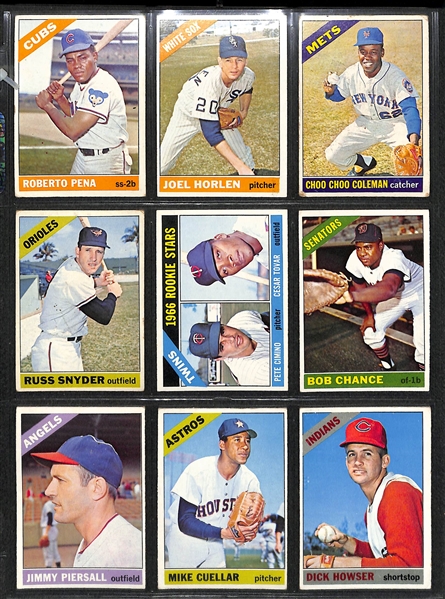 Lot of 33 - 1966 Topps Baseball High Number Cards w. 13 Short Print Cards