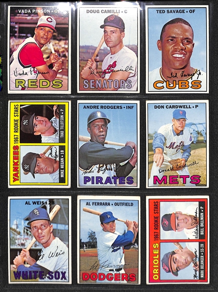 Lot of 25 - 1967 Topps High Number Cards w. Niekro Rookie Card & Cash