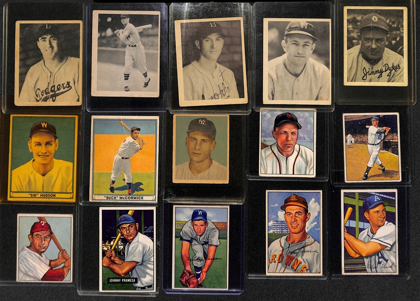 Lot of 20 Baseball Cards from 1936 - 1952 w. 1939 Playball Van Lingle Mungo
