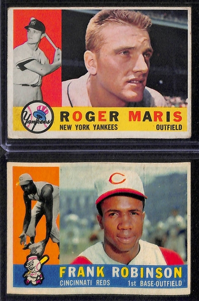Lot of 12 Topps Star Cards from 1958-1966 w. 1960 Roberto Clemente