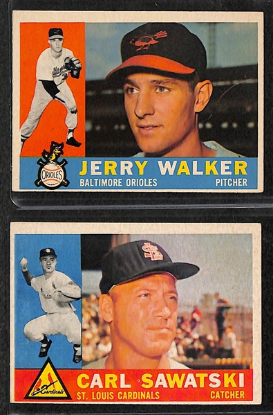 Lot of 12 Topps Star Cards from 1958-1966 w. 1960 Roberto Clemente