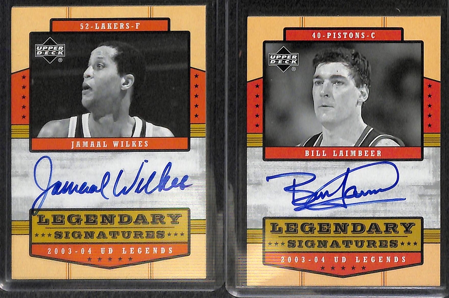 Lot Of 13 Basketball Legends Autograph Cards w. John Havlicek