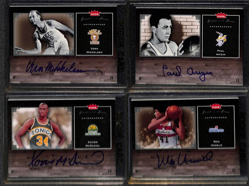 Lot Of 14 Basketball Legends Autograph Cards w. Chuck Daly