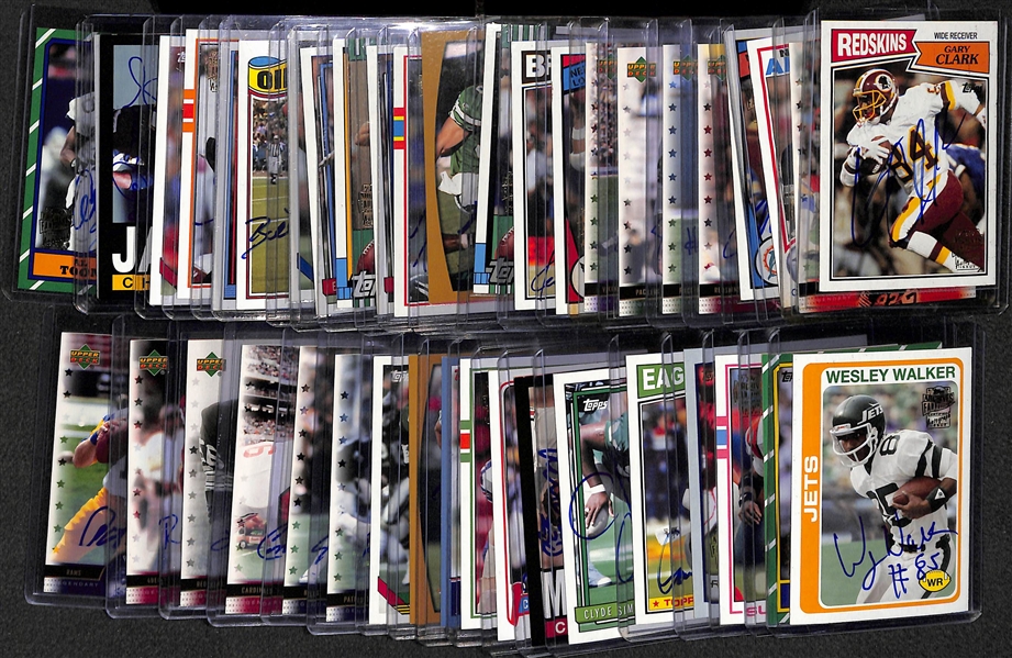 Lot Of 42 Football Legends Autograph Cards w. Newsome & Jones