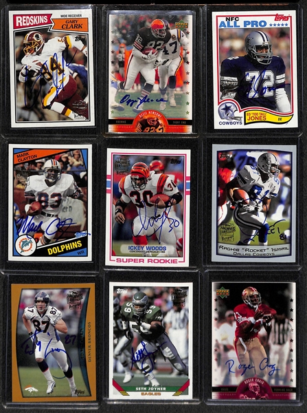 Lot Of 42 Football Legends Autograph Cards w. Newsome & Jones
