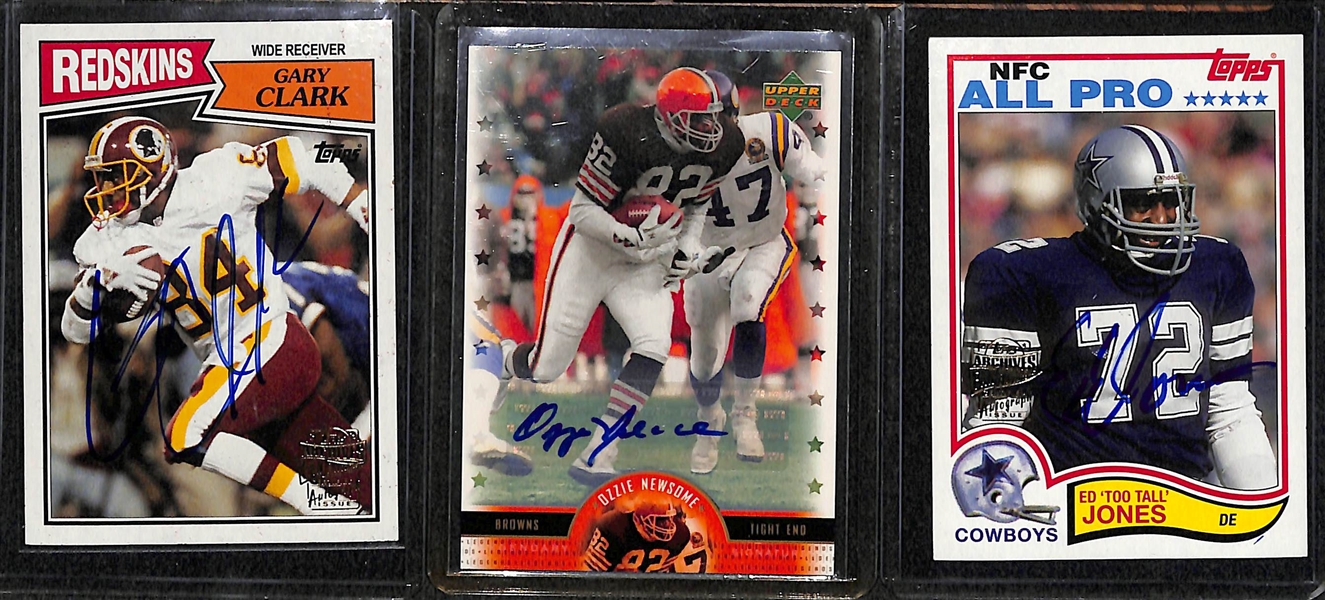 Lot Of 42 Football Legends Autograph Cards w. Newsome & Jones